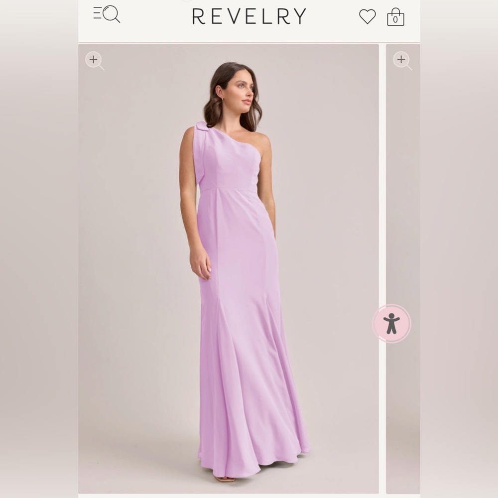 Revelry Rowan Crepe Dress One-Shoulder Lavender Dress‎